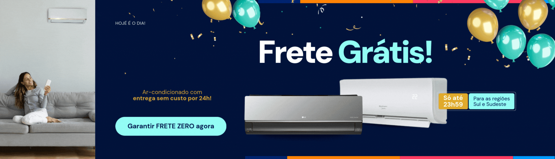 Ar condicionado com frete gratis só hoje